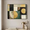 Abstract - Goud - Brons - Vormen - Geometrisch Textielframe zwart klein -sfeer2