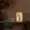 Abstract - Geel - Modern - Beige Light Box met kabel (Tafellamp) klein -sfeer4
