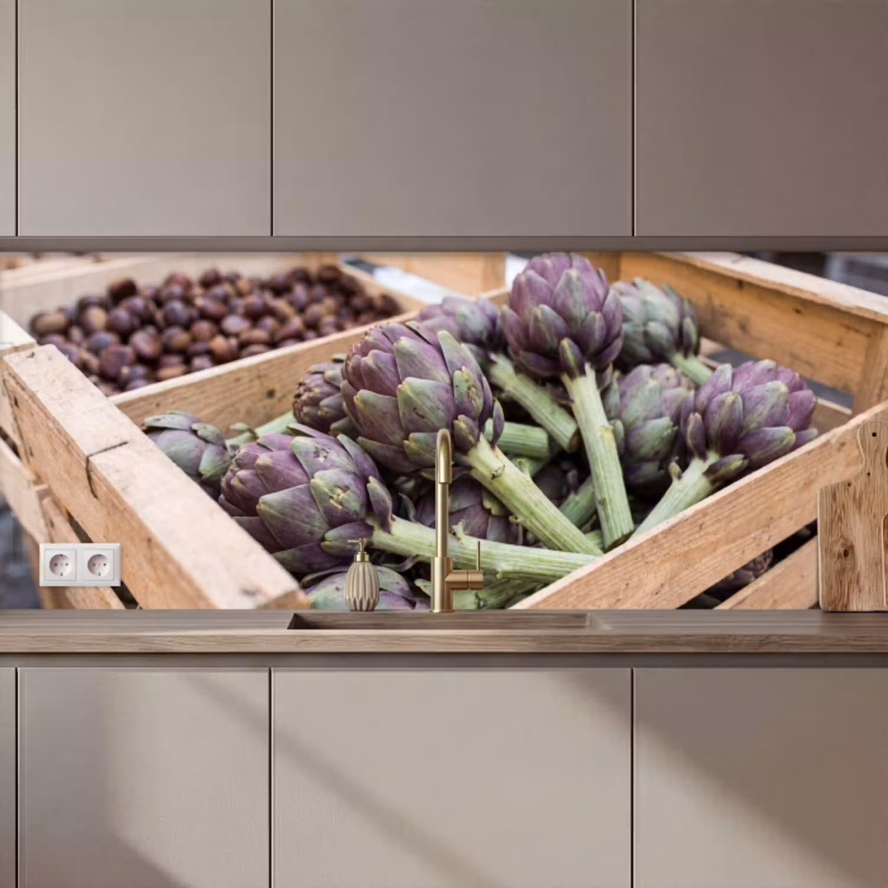 Groenten - Markt - Vers keuken achterwand 2 middel zz_3dshopping
