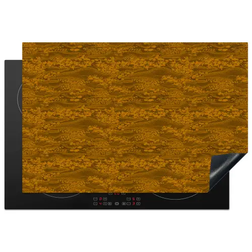 Patroon - Bloesem - Heuvels Inductie beschermer vinyl 3mm klein 276 -3d