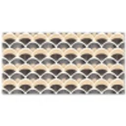 Waaier - Patroon - Zwart - Beige Balkonbeschermer Duitsland klein 596 -zz_3d