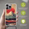 Bergtop - Sneeuw - Zon Hoesje iPhone 16 Pro Max met koord klein -sfeer2_NL
