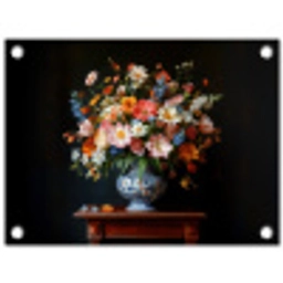 Boeket - Roze - Bloemen - Vaas tuinposter los doek klein -3d