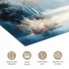 Bos - Winter - Natuur - Abstract - Sneeuw poster papier klein -closeup_NL