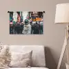 Stad - Mensen - Astronaut - Wit Wandkleed katoen klein -sfeer4