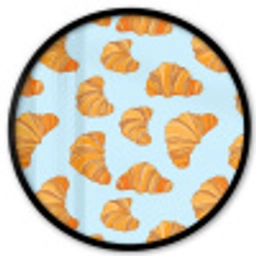 Croissant - Speels - Blauw Fotolijst rond zonder passe partout klein 856 -3d
