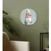 Kerstgnome - Cadeau - Groen Wandcirkel kunststof plaat 5mm dik klein -sfeer3