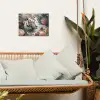 Tijger - Wilde dieren - Bloemen - Jungle tuinposter los doek klein -sfeer7