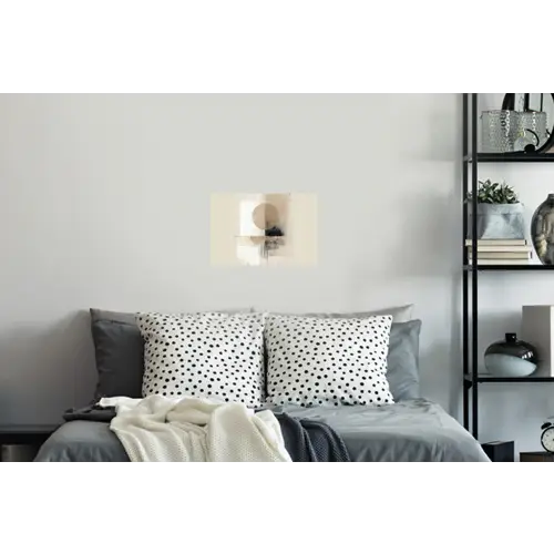 Cirkel - Compositie - Diepte - Beige Muursticker klein -slaapkamer