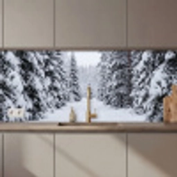 Bos - Winter - Sneeuw - Pad - Natuur keuken achterwand 2 middel zz_3dshopping