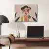 Vrouw - Bloemen - Pastel PET vilt klein -sfeer5