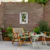 Oude deuren naar een tuinpad Tuinposter op houten frame 2 cm dik klein -sfeer3