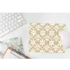 Bloemen - Patroon - Beige muismat rubber klein 262 -witbureau