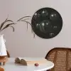 Discoballen - Minimalistisch - Zwart Akoestische PET Vilt - Rond klein -sfeer3