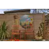 Bloemen - Natuur - Botanisch - Kunst Wandcirkel tuinposter met ringen klein -buiten3