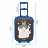 Kleine prinses op zwarte achtergrond Kinderkoffer - Blauw klein -productfoto_formaten
