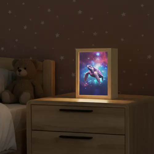 Schildpad - Dier - Galaxy - Ruimte Light Box met kabel klein -sfeer1_kind