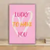 Lucky - Love - Valentijn - Roze canvas 2cm klein -sfeer1
