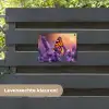 Vlinder op lavendel bij zonsondergang tuinposter los doek klein -sfeer3