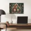Kerst - Gnomen - Peperkoekhuisje - Rood - Groen PET vilt klein -sfeer5
