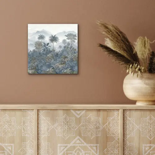 Jungle - Landschap - Blauw aluminium wit klein -sfeer4