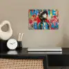 Graffiti - Vintage - Jongen - Street art - Neon - Banksy poster papier klein -sfeer1