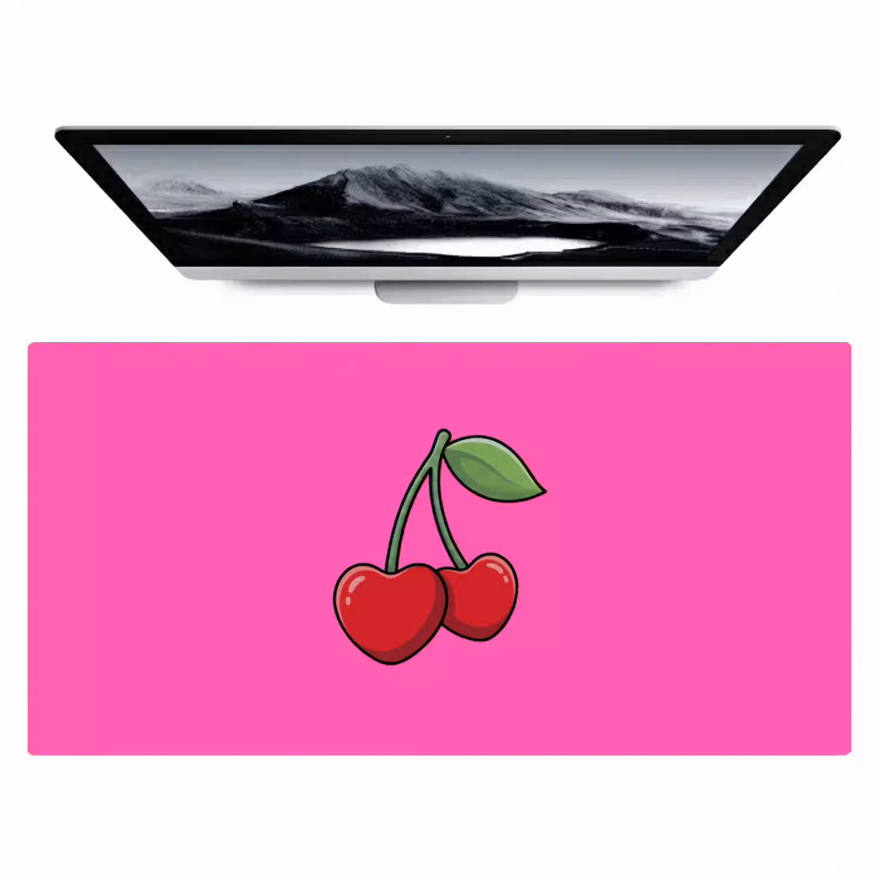Kers - Roze - Fruit Muismat XXL klein -zzz3d