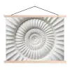Schelp - Spiraal - Wit textielposter latten blank klein -3d