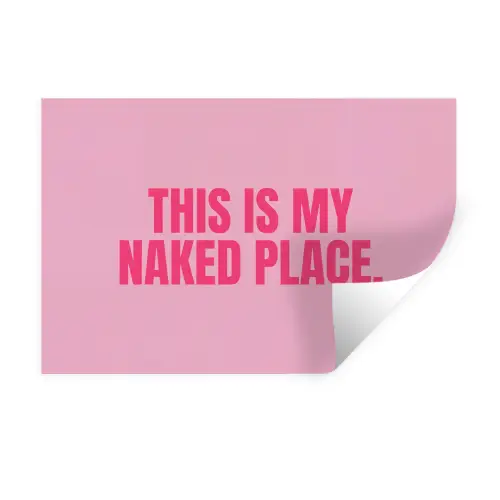 Tekst - Modern - Roze Muursticker klein -3d
