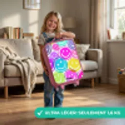 Kleurrijke glimlachexplosie Kinderkoffer - Roze klein -sfeer2_FR