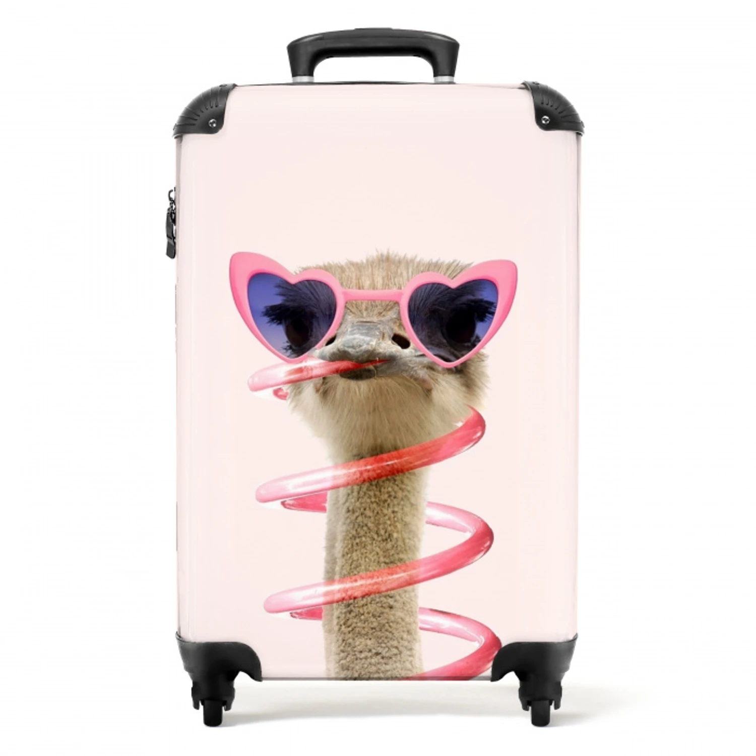 Sierk Struisvogel Roze NBS - Handbagage koffer - Unisex middel -productfoto_recht