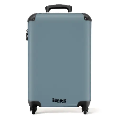 Gedempte blauwgrijze tint NBS - Handbagage koffer - Kinderen Unisex middel -productfoto_recht