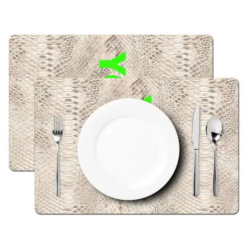 YOLO - Groen - Neon - Slangenprnt Placemat vinyl groot -zzsfeer2_Kitchenyeah-website