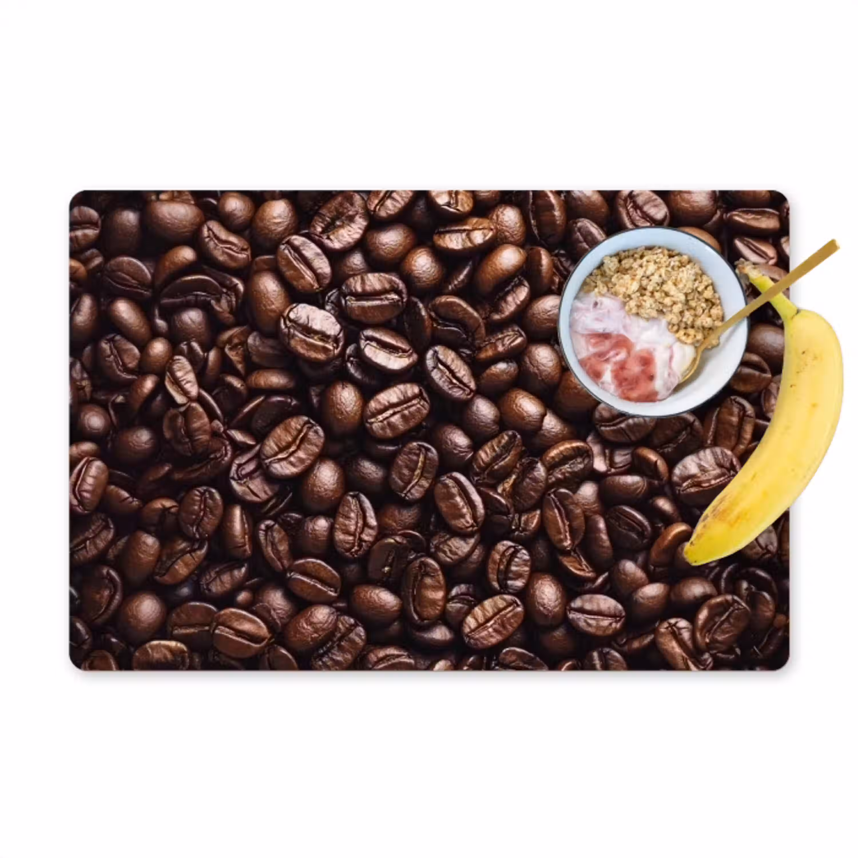 Bonen - Close-up - Donkerbruin Placemat vinyl groot -zzzproduct_Kitchenyeah-website