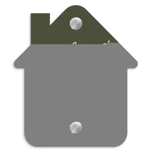 Donkergroen - Sierlijk Naambord Huisje klein -3d