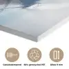 Blauw - Modern - Marmer - Abstract - Goud PET vilt klein -closeup_NL