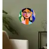 Portret - Vrouw - Modern Wandcirkel behangsticker klein -sfeer2