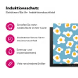 Eieren - Dooiers - Blauw Inductie beschermer vinyl 3mm klein 276 -zzzzzzz-lf-ups