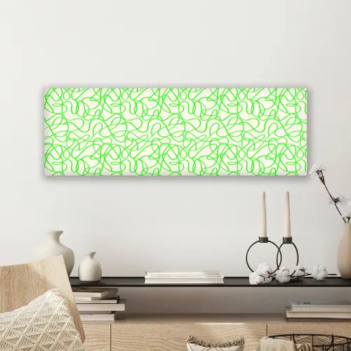 Groen - Lijnen - Abstract - Neon canvas 2cm klein 828 -sfeer6