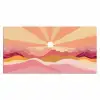 Bergen - Abstract - Zonnestralen - Roze Muismat XXL klein -3d_leeg