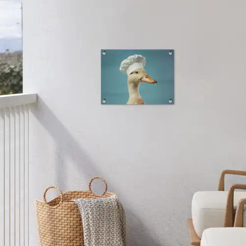 Eend - Koksmuts - Cute - Vogel tuinposter los doek klein -sfeer8