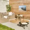 Boot - Zandstrand - Zee Tuinposter op houten frame 2 cm dik klein -sfeer2