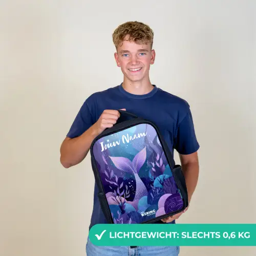 Zeemeermin - Onderwater - Paars - Blauw Rugzak - Zwart middel -sfeer7_NL