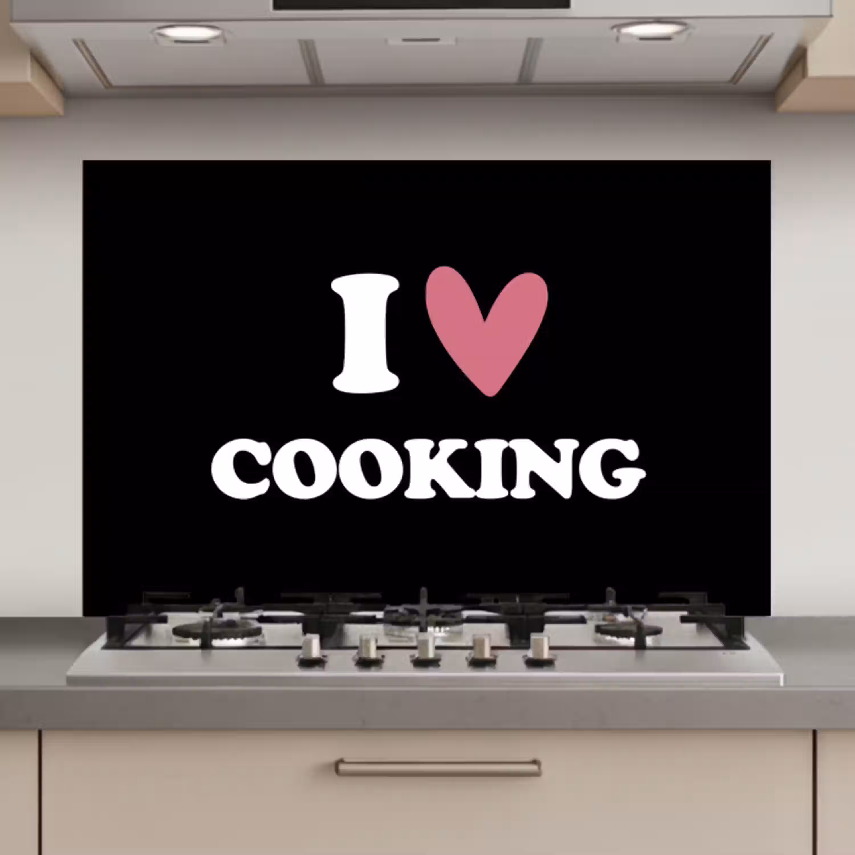 I love cooking - Koken - Hartje - Kookliefhebber - Kok - Spreuken keuken achterwand spatscherm klein -3d_website