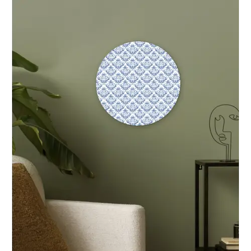 Frans - Citroen - Royaal  - Blauw - Wit Wandcirkel plexiglas klein 852 -sfeer3