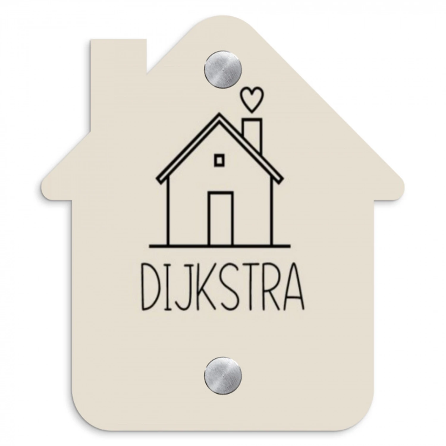 Huis illustratie - Modern Naambord Huisje klein -3d