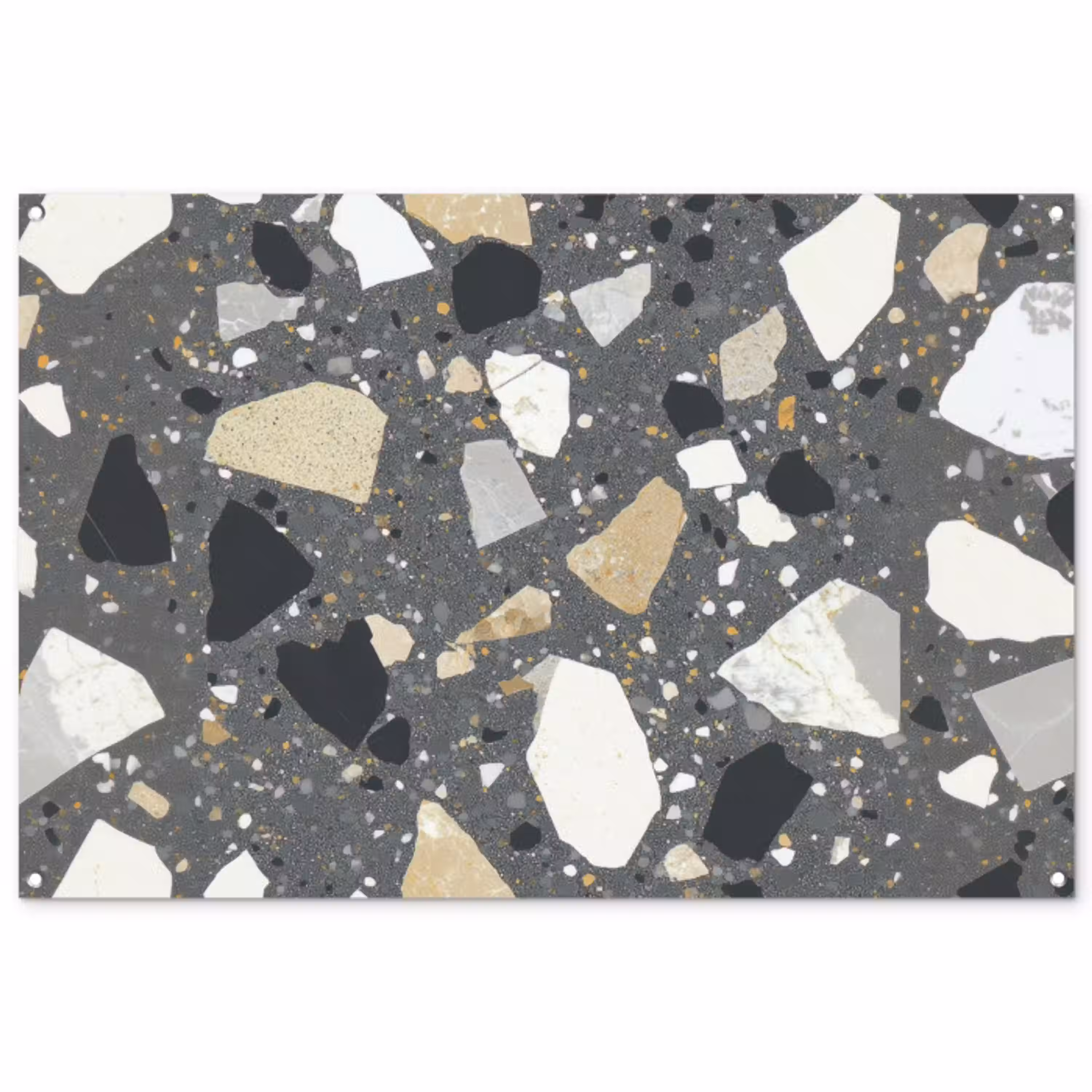 Terrazzo - Decoratie - Interieur - Stenen tuinposter los doek groot -3d