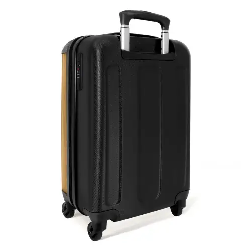 Dierenportret - Leeuw - Bruin Koffer - NBS - Handbagage middel -achterkant