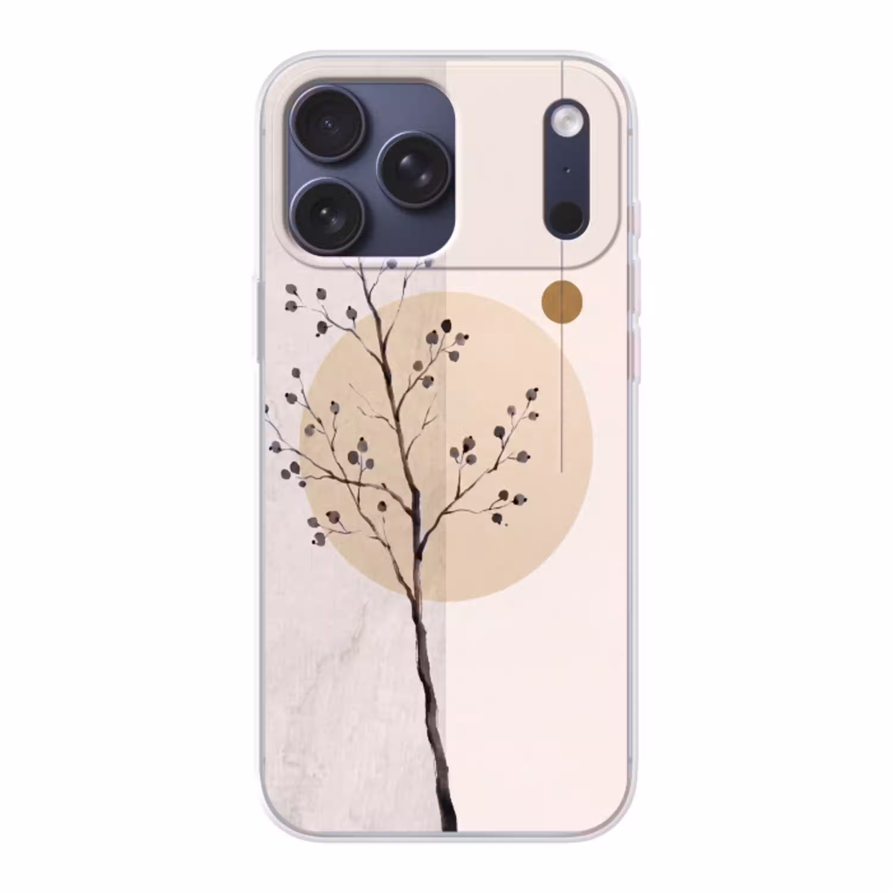 Plant - Abstract - Beige Telefoonhoesje iPhone 17 Pro Max klein -3d