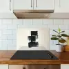 Rechthoeken - Penseelstreken - Abstract - Zwart keuken achterwand spatscherm klein -sfeer2